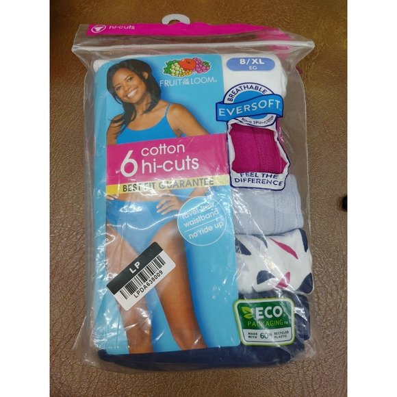 Women's Hi-Cuts 6-Pack - Fruit of the Loom (Colors May Vary) 8 - Picture 3 of 4